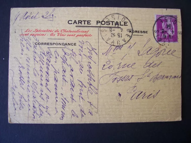 CPA - (Oise - 60) Beauvais - restaurant ""Au Chateaubriant"" (Advertising) - 1934 2