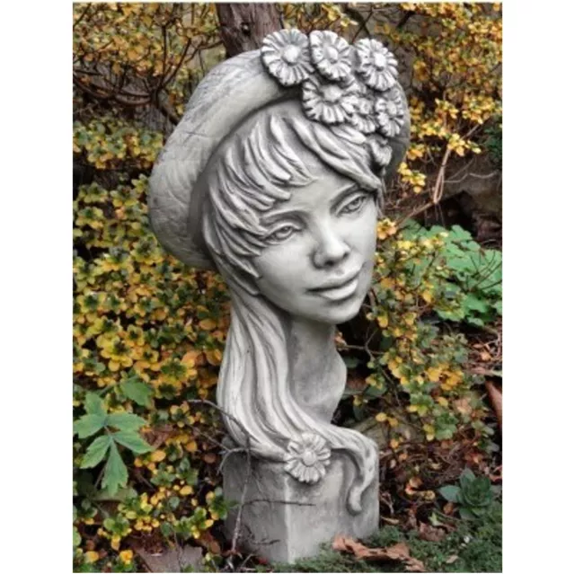 BÜSTE LADY CALENDULA STEINFIGUR für IHREN GARTEN oder DEKORATION NEU 24-50803