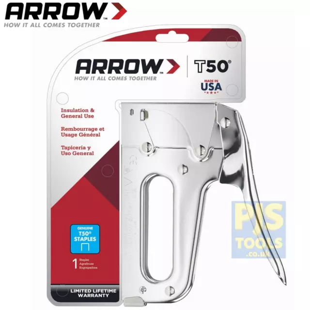 Arrow T50P heavy duty staple gun T50 tacker ARRT50