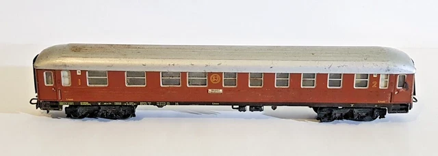 Wagon Mixte Voyageurs + Fourgon Märklin SJ Réf.4589 - Échelle HO - Très Bon État (Sans Boîte)