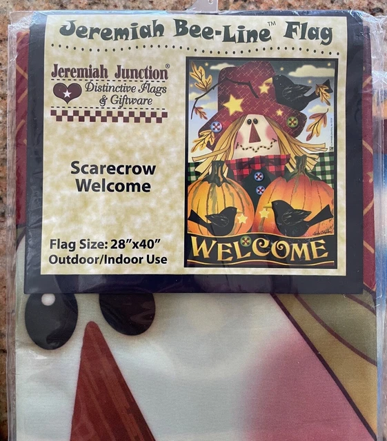 Jeremiah Junction Flag - Scarecrow Welcome