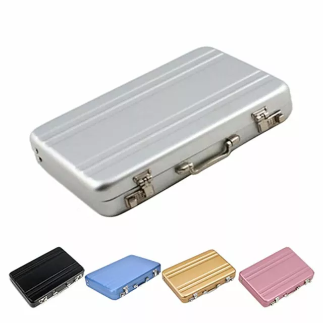 Metal Business ID Credit Card Holder Mini Suitcase Bank Card Holder Box Case