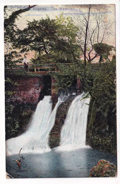 An Early H.J. Pascoe Post Card of Rugeley. The Waterfall. Staffordshire.