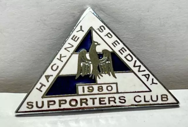 1980 Hackney Speedway Supporters Club Enamel Badge 40 x 25 mm