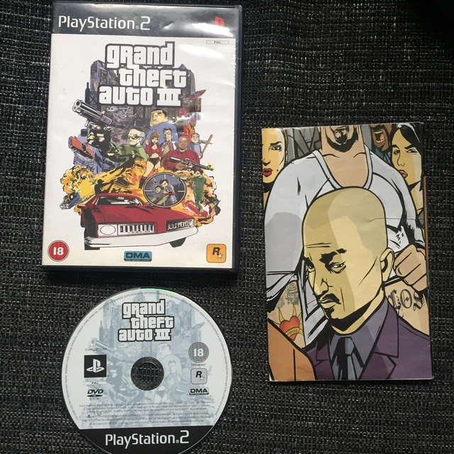 Grand Theft Auto 3 Sony PlayStation 2 2001 With map NO MANUAL