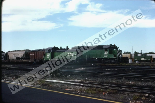 Original Slide Burlington Northern BN 535 EMD NW2 Cicero ILL 10-82