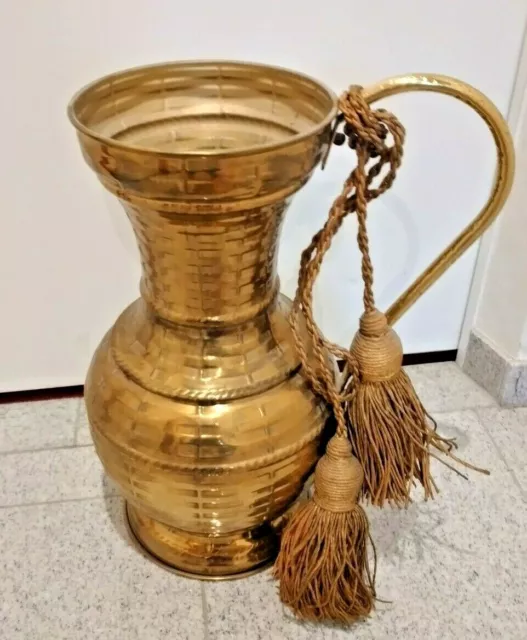 Alte Messingvase /  Schirmständer / Deko-Gefäß Messing,  Höhe 50 cm