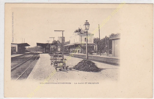 CPA 94190 Villeneuve Saint Georges Station And Its Docks Edit Deley