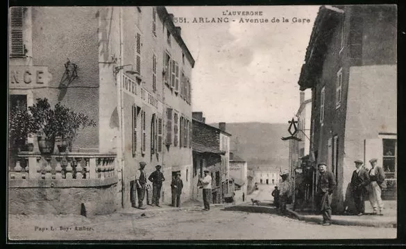 CPA Arlanc, Avenue de la Gare