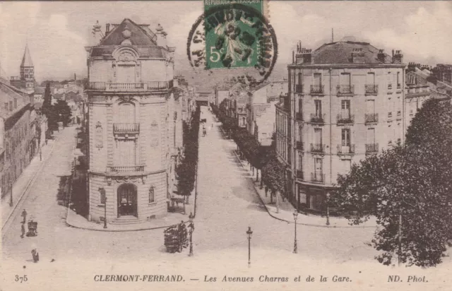 CLERMONT-FERRAND - 1912 -  63 -   Les Avenues Charras et la Gare - BN 14