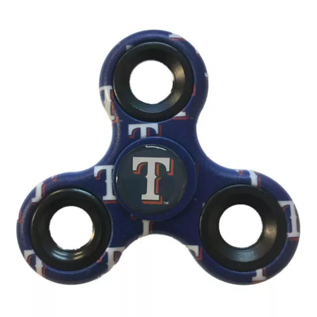 Texas Rangers MLB Blu Multi-Logo Three Way Diztracto Antistress Mano Girevole