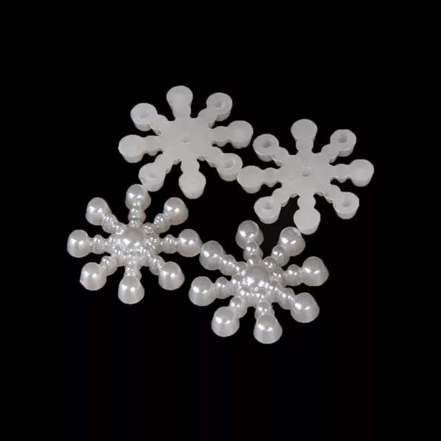 100x Snowflake Flatback Pearl Embellishments Christmas Craft Cardmaking Y s_YB 3