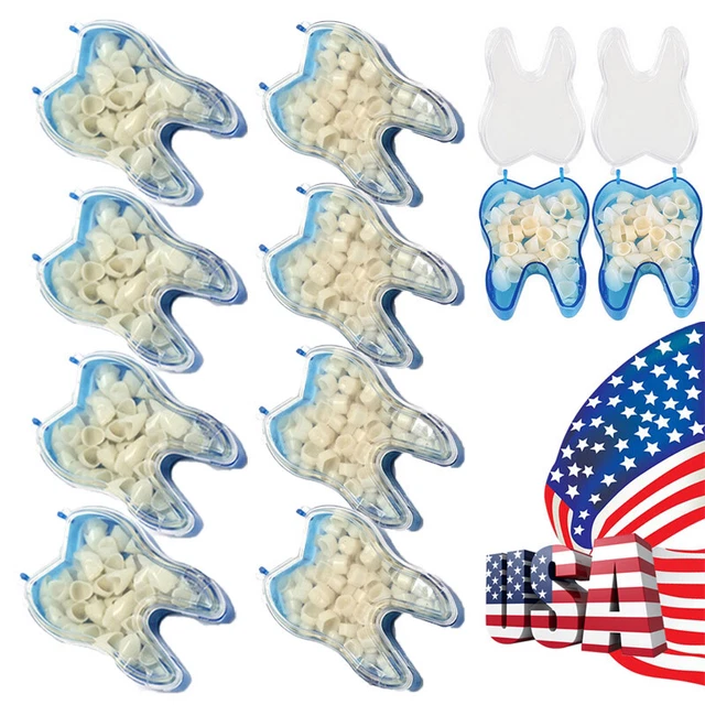 60pcs Temporary Porcelain Crown Posterior/Anterior Teeth Caps Molar Dental Resin