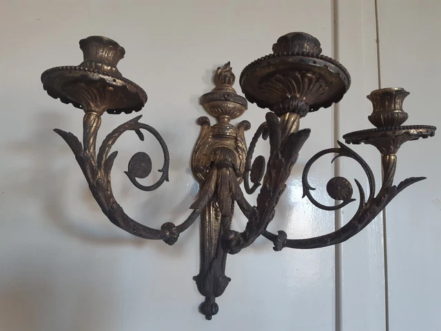 Applique murale (2) - Style Louis XVI - Bronze (doré