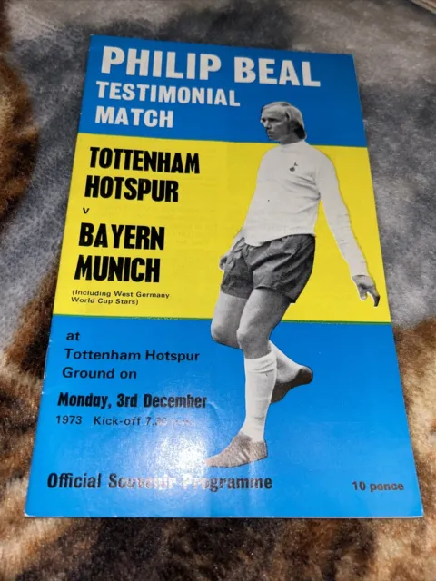 Tottenham Hotspur V Bayern Munich Philip Beal Testimonial 3rd Dec 1973