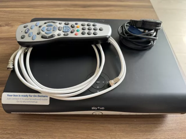 SKY PLUS + HD box,  remote and Satellite Cables