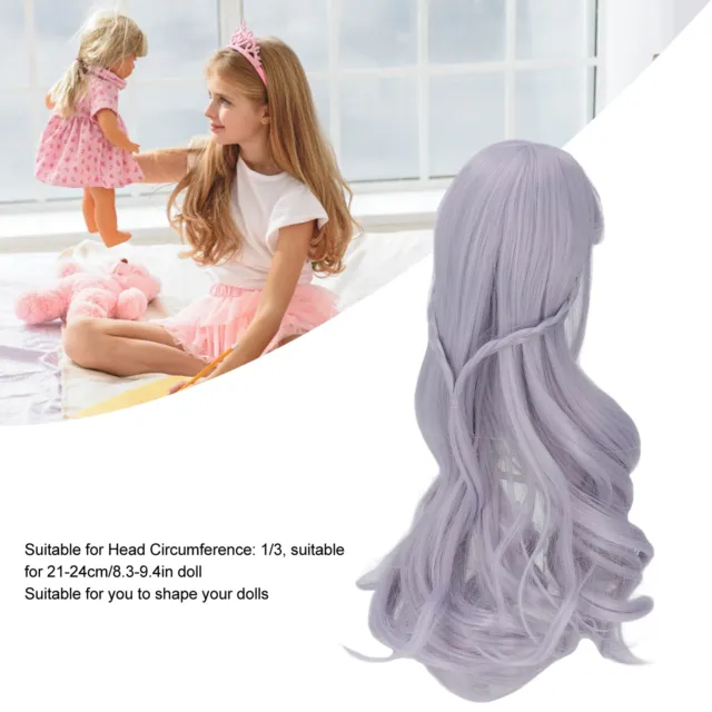 (Blue) Baby Original Long Golden Hair Dolls Toys ES053 Doll Long Wig Wigs