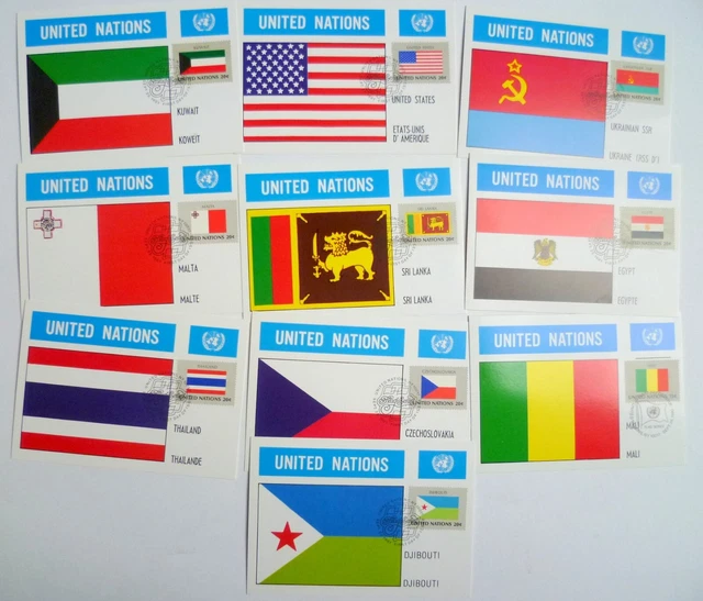 VEREINTE NATIONEN  Lot  10  MAXIMUMKARTEN -FLAGGEN SIEHE MAXI FOTO