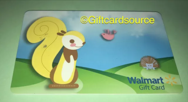 Walmart Squirrel & Porcupine Gift Card Us Collectible No Value New