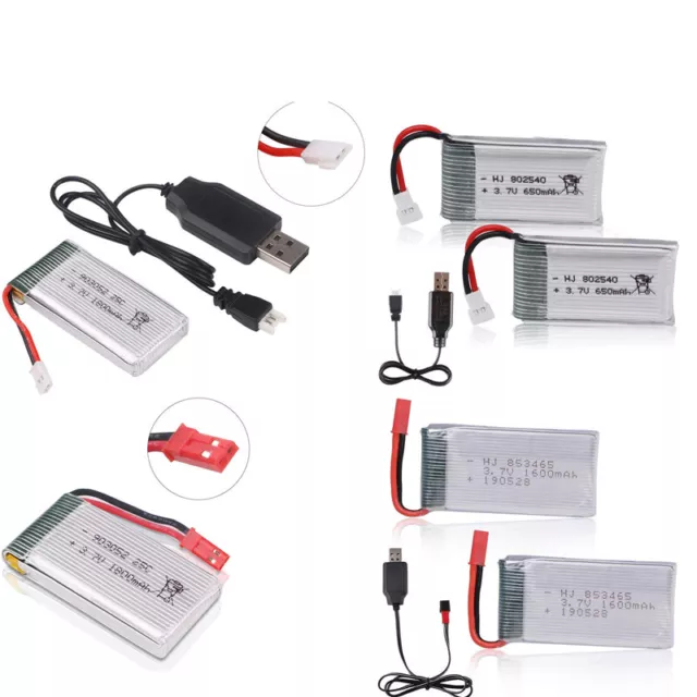 3.7V Lipo Battery 25C JST/ XH2.54 Plug with USB Charger for RC Quadcopter Drone