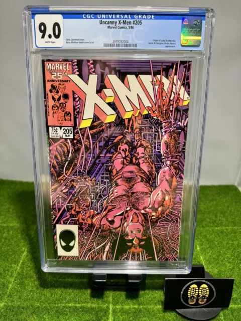 CGC 9.0 Uncanny Xmen X-Men 205 Wolverine Deathstrike Marvel Comics