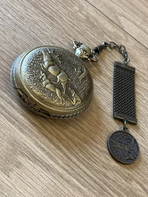 Westclox pocket watch deals with deer and dogs