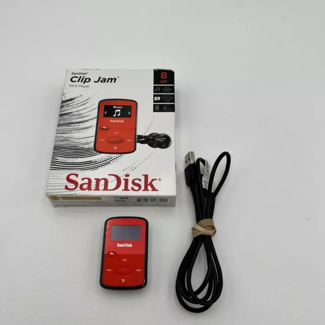 SanDisk Sansa Clip Jam (8GB) Digital Media MP3 Player Red Parts Battery Issue