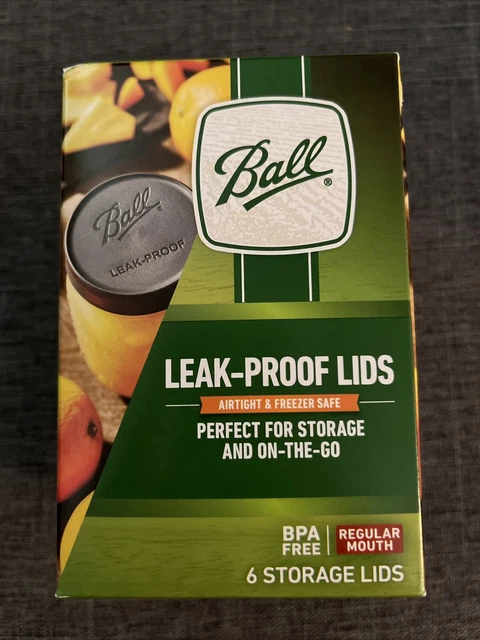 Ball (6 Pack) canning jar lids. leak proof freezer safe regual mouth. airtight.