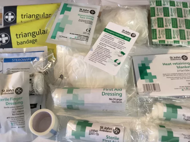 St John Ambulance 10 Person Small HSE REFILL First Aid Kit - Long Expiry