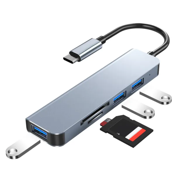 5-in-1 USB-C Laptop Docking Station Type-C Multi-port Hub Adapter for Laptops AU