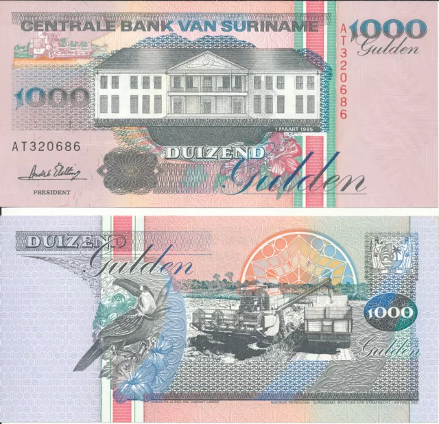 Suriname - 1000 Gulden 1995 UNC - Pick 141b