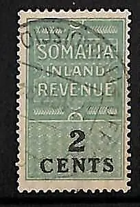ZA0181b1 - Italian Colonies SOMALIA - STAMPS - FISCAL STAMPS Revenue - USED