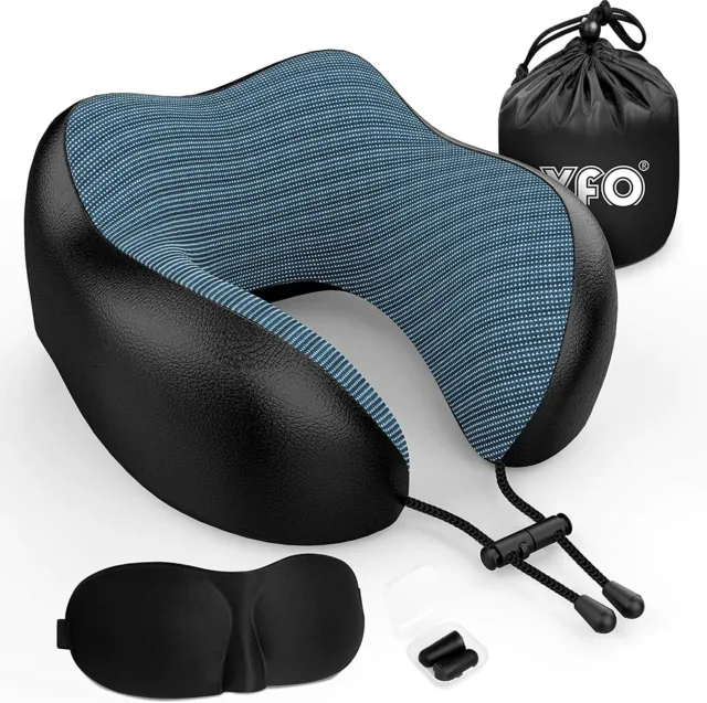 New Yfo Travel Pillow- 100% Pure Memory Foam Breathable And Comfortable