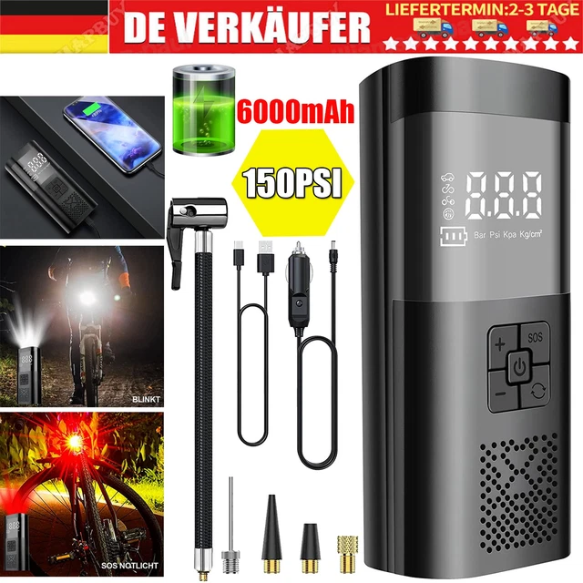 150PSI LCD ELEKTRISCHE Luftpumpe Akku Auto, Fahrrad Reifen Druckluft
