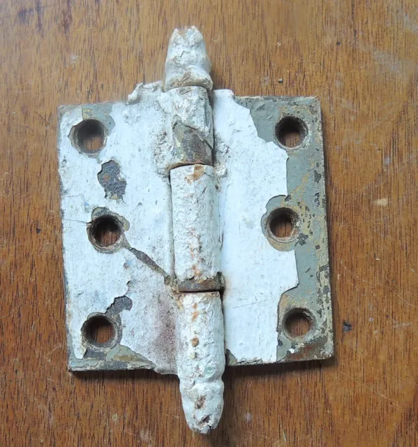 Vintage Butt Tip cast iron Door Hinge Restoration 3 X 3 Rusty Salvage