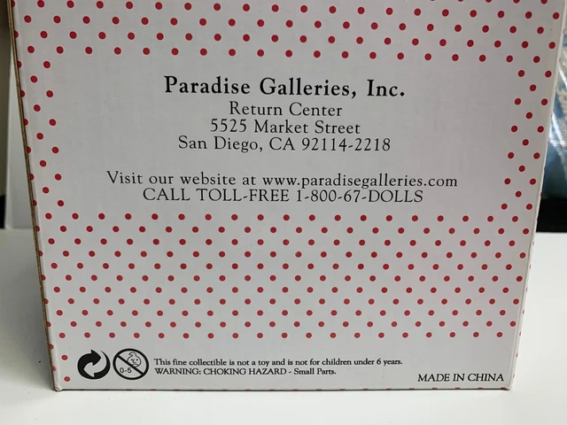 Anna Carter Paradise Galleries Treasury Collection "Leslie" Vinyl Doll with COA 9