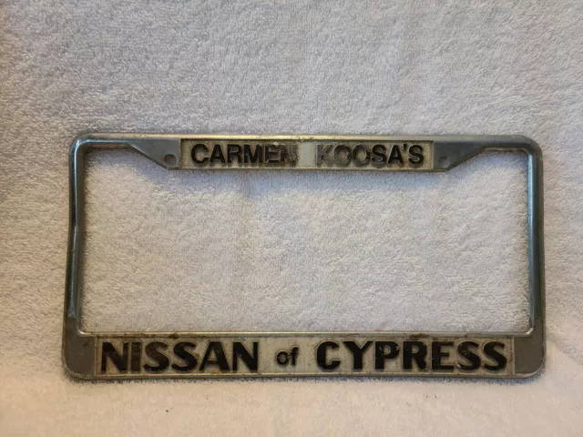Cypress California Carmen Koosa's Nissan Vintage Dealer License Plate Frame