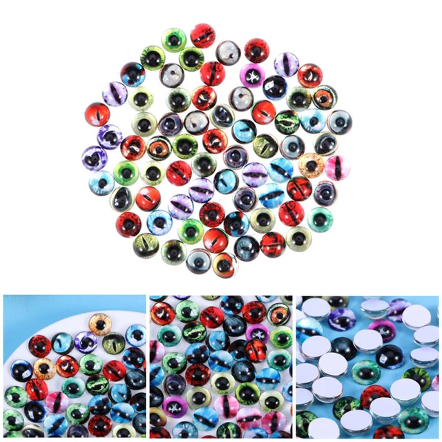 50-stück Transparent Dome Cabochons Flatback Glas Augen Dome Cabochons Diy 8