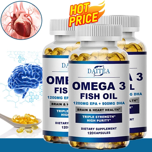 OMEGA 3 FISH Oil Capsules - Supports eye, heart and brain health ...