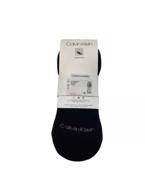 Calvin Klein Men's 3 Pair Multicolor Cushion Sneaker Liner Socks Sz 7-12 NWT 3