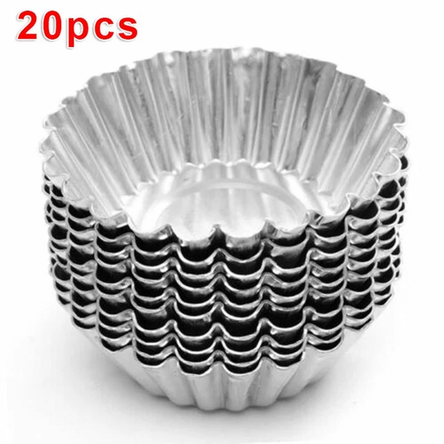 Moldes de pastel de huevo de postre herramienta de moho 20 piezas aleación de aluminio antiadherente