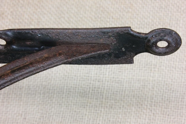 3 old Shelf supports Brackets 3 X 4" black rustic vintage industrial primitive 4