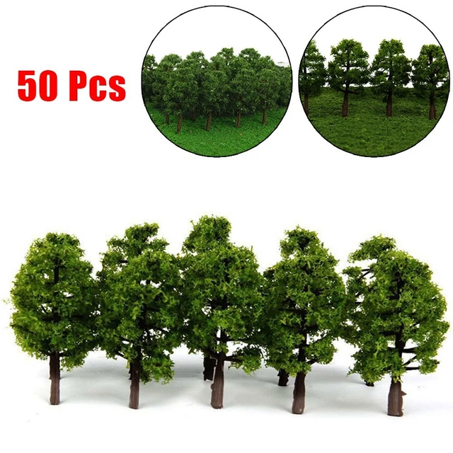 REALISTIC MODEL TREES for Building and Sand Table Models 7cm Pack of 50 ...