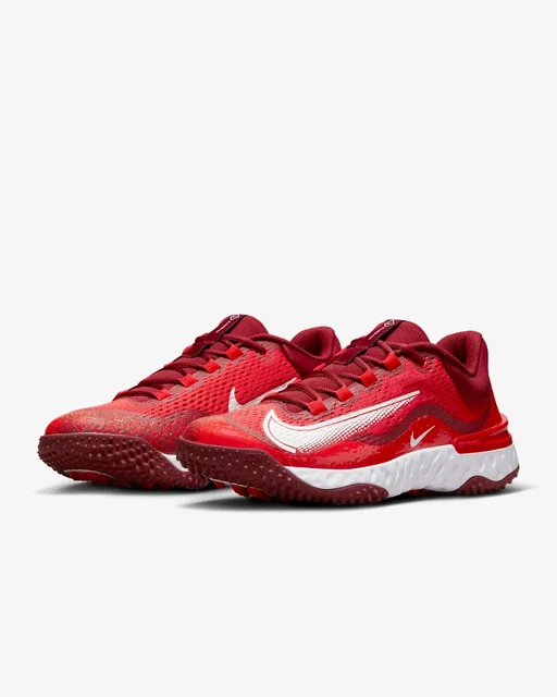 Men's alpha huarache elite 2 mid deals baseball cleats red
