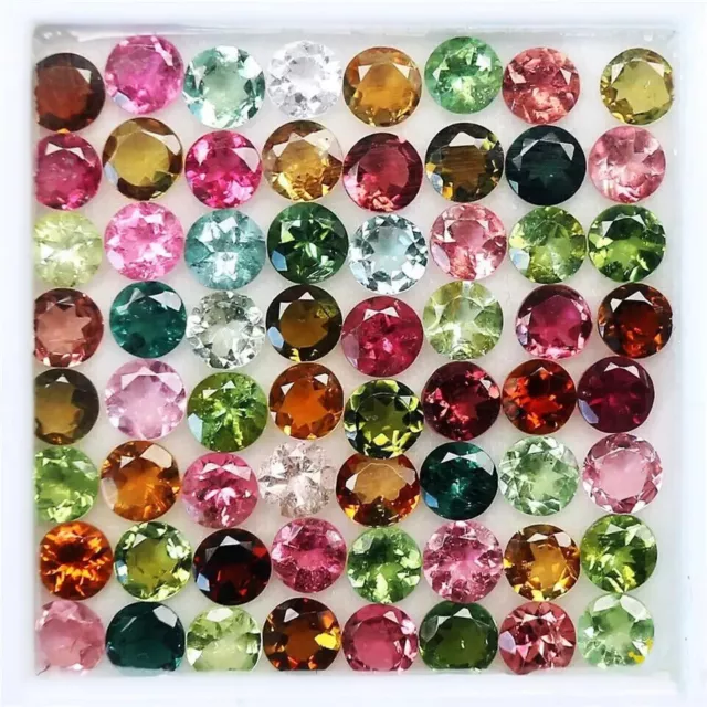 20 Pcs 6 mm Natural Shiny Ceylon Sapphire Multi Color Round Loose Gemstone Lot