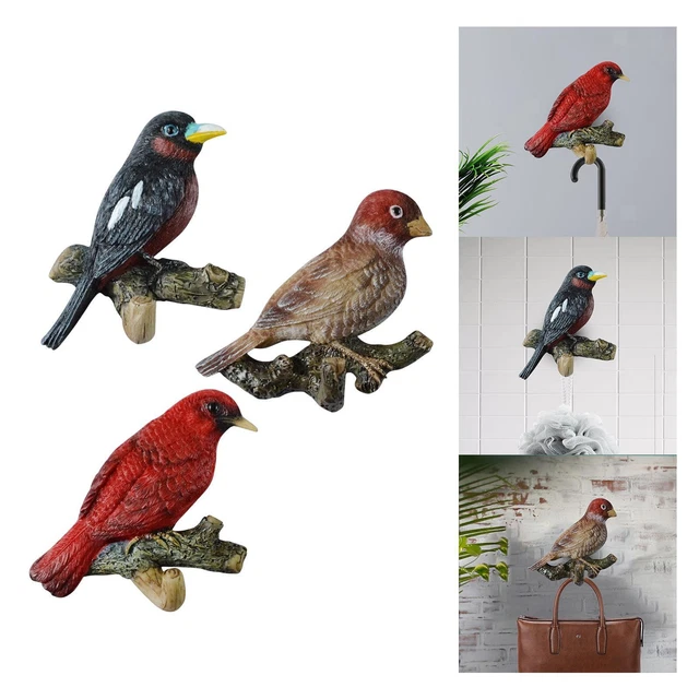 Dekorative rustikale Vögel auf einem Ast, Kleiderbügel, Wandkunst, Dekoration,