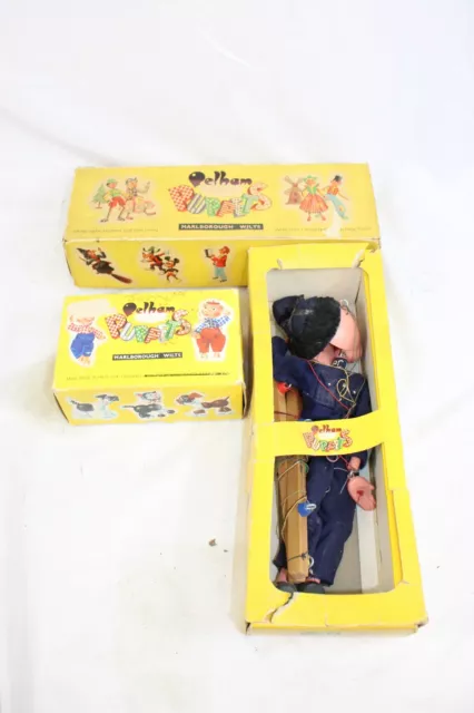 F x3 Boxed Pelham Puppets inc Policeman, Poodle & Cat