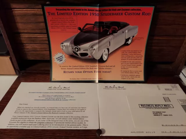 DANBURY MINT 1950 Studebaker Custom Rod, Limited Edition $100.00