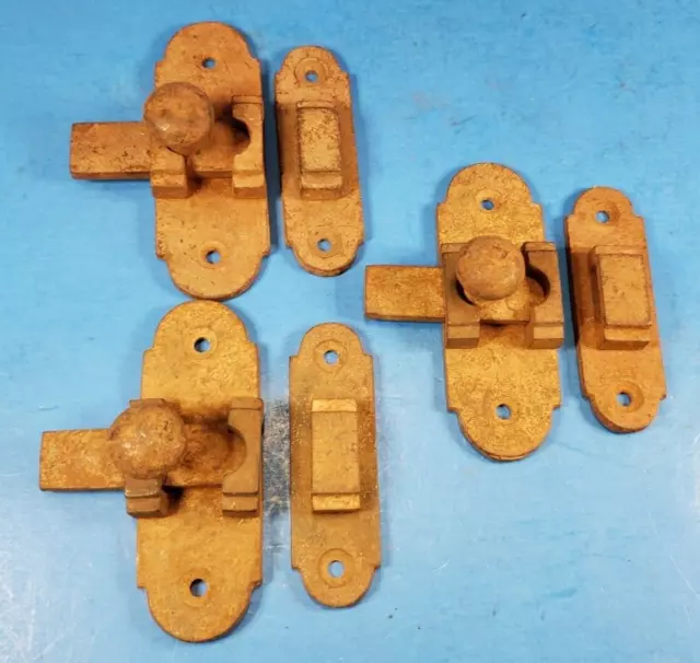 Sliding Bolt Latch Lock Cabinet Cupboard Gate 2" OAW x 3.25" Long Flush Mount
