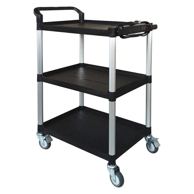 GRAINGER APPROVED 45NP03 Cart,47-1/4 in. Hx32-5/8 in. W,Black